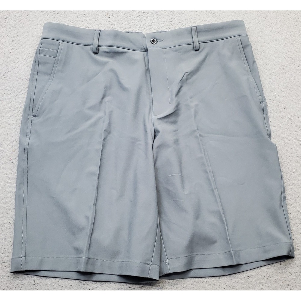 Dunning Golf Shorts Mens 34 Gray Player Fit Woven Performance Stretch Quick Dry